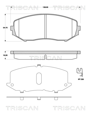 TRISCAN Első fékbetét 811069018_TRIS