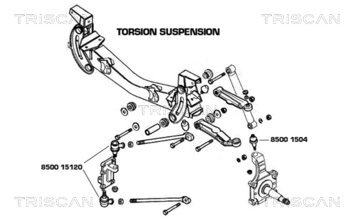 TRISCAN Lengőkar gömbfej 85001504_TRIS