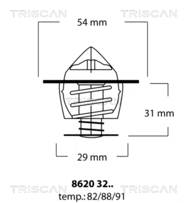 TRISCAN Termosztát 86203288_TRIS