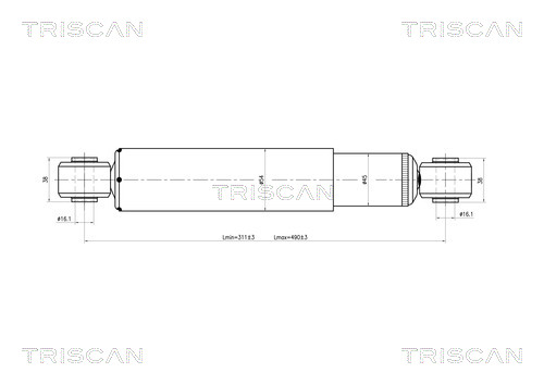 TRISCAN Lengéscsillapító 870510205_TRIS