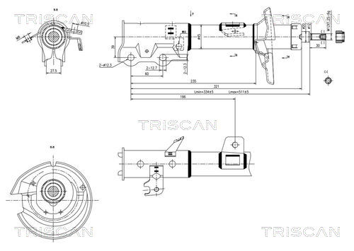 TRISCAN Első Lengéscsillapító 870516111_TRIS