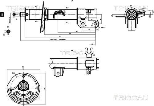 TRISCAN Első Lengéscsillapító 870521101_TRIS