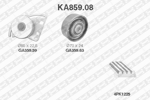 SNR Hosszbordásszíj készlet KA859.08_SNR