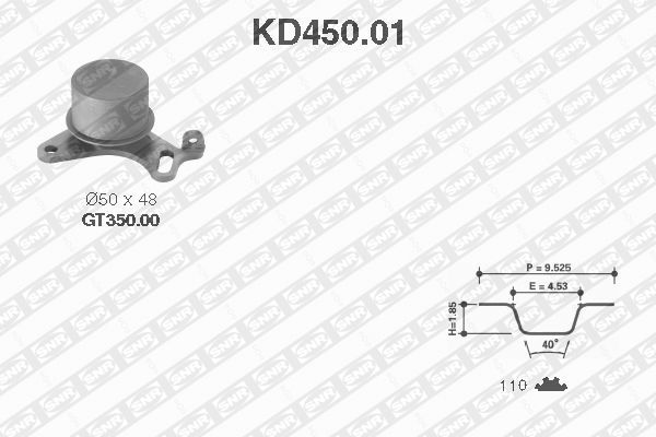 SNR Vezérműszíj készlet KD450.01_SNR