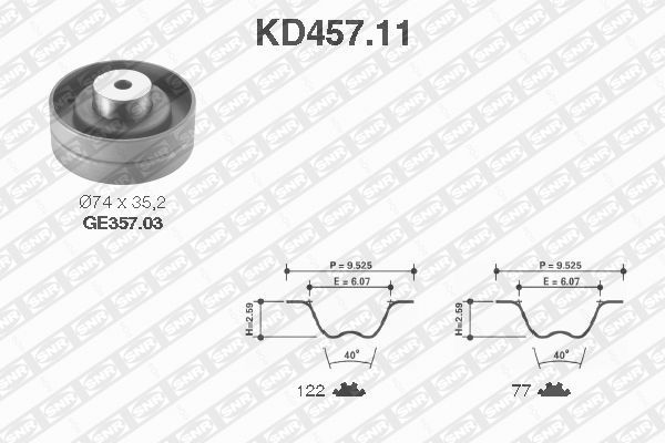 SNR Vezérműszíj készlet KD457.11_SNR