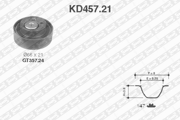 SNR Vezérműszíj készlet KD457.21_SNR