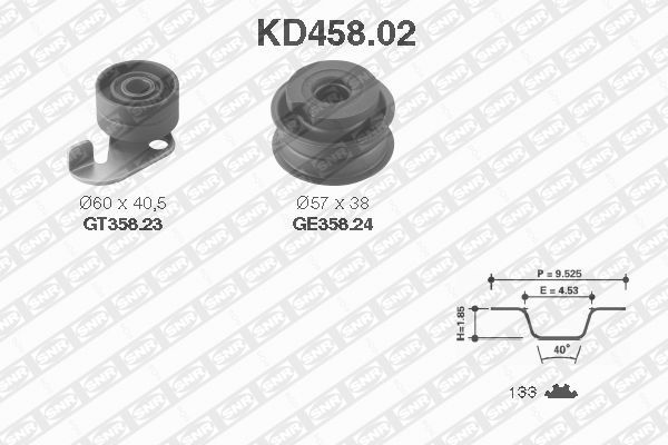 SNR Vezérműszíj készlet KD458.02_SNR