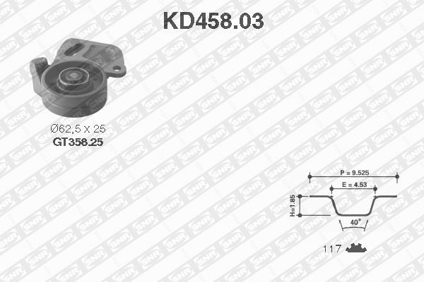 SNR Vezérműszíj készlet KD458.03_SNR