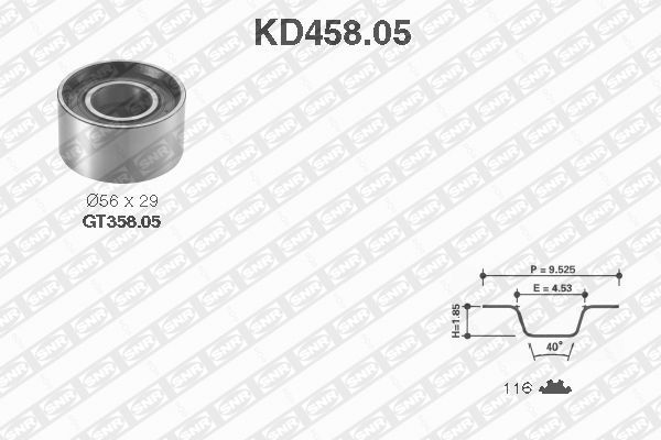 SNR Vezérműszíj készlet KD458.05_SNR