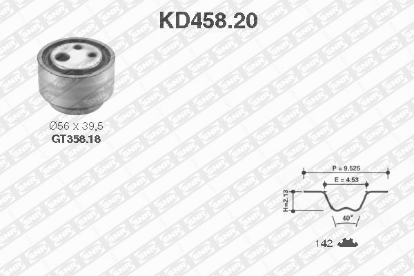 SNR Vezérműszíj készlet KD458.20_SNR