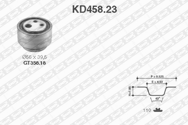 SNR Vezérműszíj készlet KD458.23_SNR