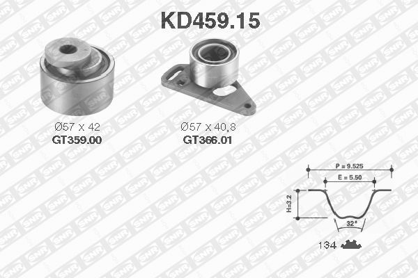 SNR Vezérműszíj készlet KD459.15_SNR