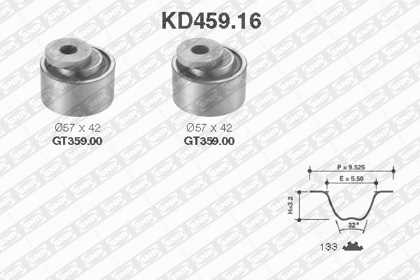 SNR Vezérműszíj készlet KD459.16_SNR