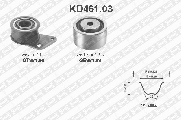 SNR Vezérműszíj készlet KD461.03_SNR