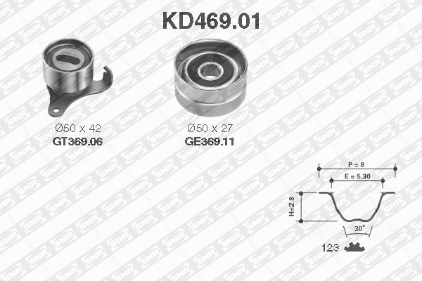 SNR Vezérműszíj készlet KD469.01_SNR