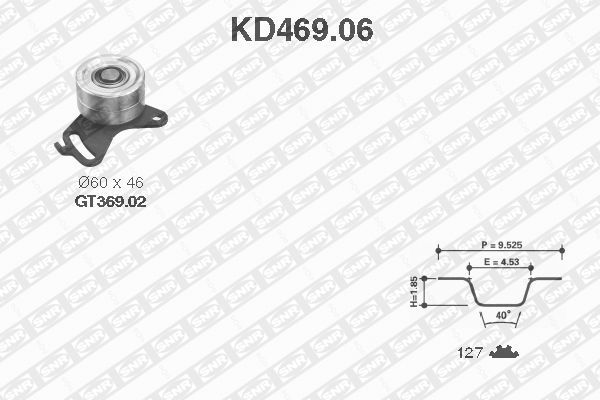 SNR Vezérműszíj készlet KD469.06_SNR