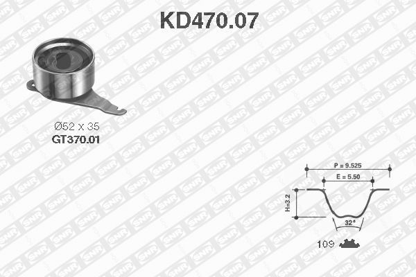 SNR Vezérműszíj készlet KD470.07_SNR