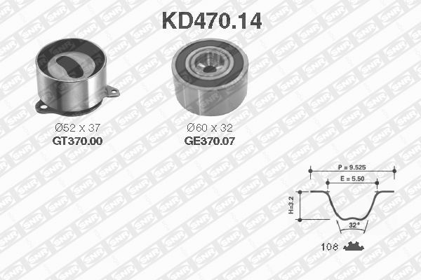 SNR Vezérműszíj készlet KD470.14_SNR