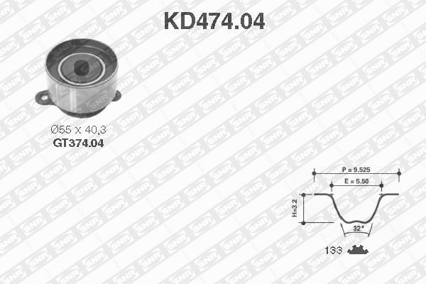 SNR Vezérműszíj készlet KD474.04_SNR