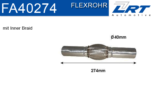 LRT Flexibilis kipufogócső FA40274_LRT