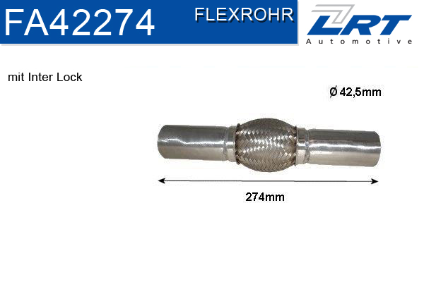 LRT Flexibilis kipufogócső FA42274_LRT