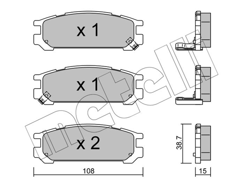 METELLI Hátsó fékbetét 22-0204-0_MET