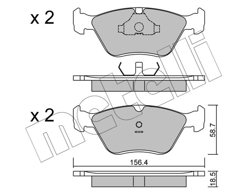 METELLI Első fékbetét 22-0205-0_MET