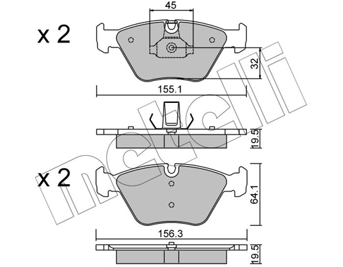 METELLI Első fékbetét 22-0207-3_MET