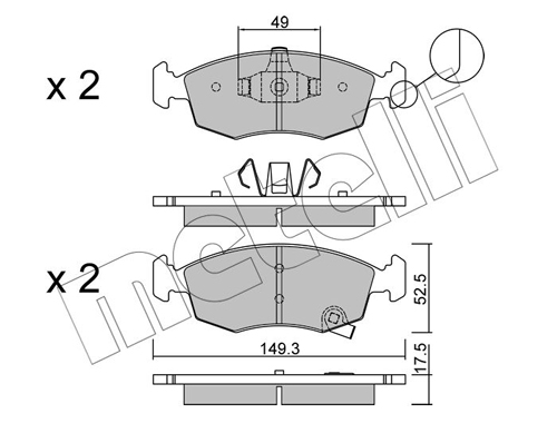 METELLI Első fékbetét 22-0274-5_MET