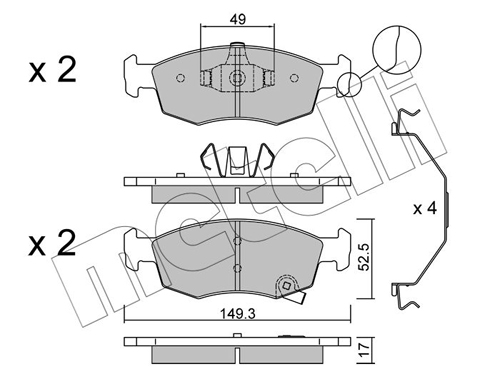 METELLI Fékbetét, mind 22-0274-6_MET