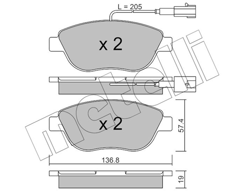 METELLI Első fékbetét 22-0322-3_MET