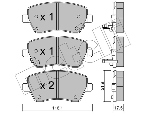 METELLI Első fékbetét 22-0485-2_MET