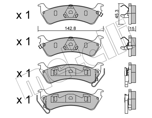 METELLI Hátsó fékbetét 22-0527-0_MET
