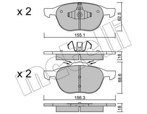 METELLI Első fékbetét 22-0534-1_MET