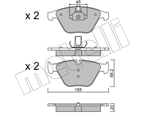 METELLI Fékbetét, mind 22-0558-8_MET