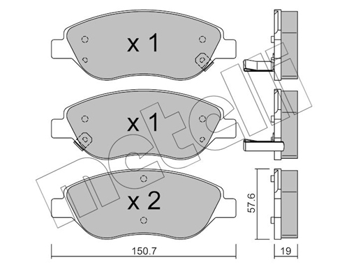 METELLI Első fékbetét 22-0577-2_MET