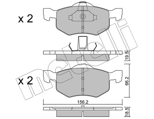 METELLI Első fékbetét 22-0609-0_MET