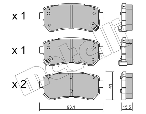 METELLI Hátsó fékbetét 22-0725-0_MET