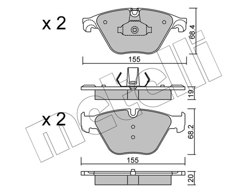 METELLI Első fékbetét 22-0918-0_MET