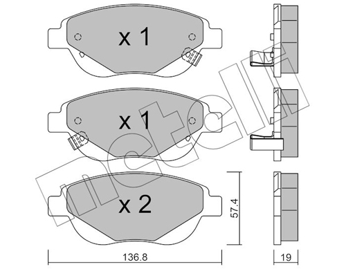 METELLI Első fékbetét 22-0948-1_MET