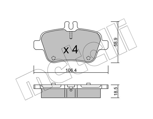 METELLI Fékbetét, mind 22-0966-0_MET