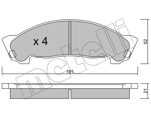 METELLI Fékbetét, mind 22-0972-0_MET