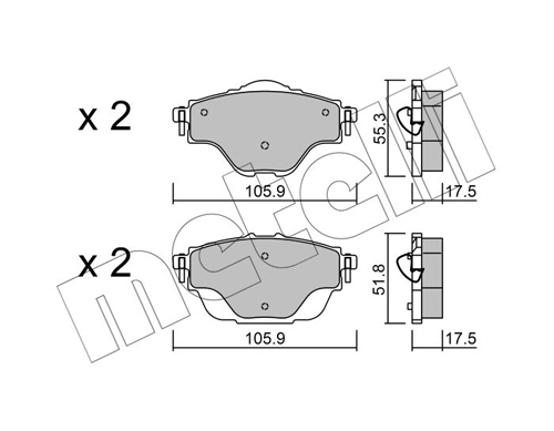 METELLI Fékbetét, mind 22-0988-0_MET