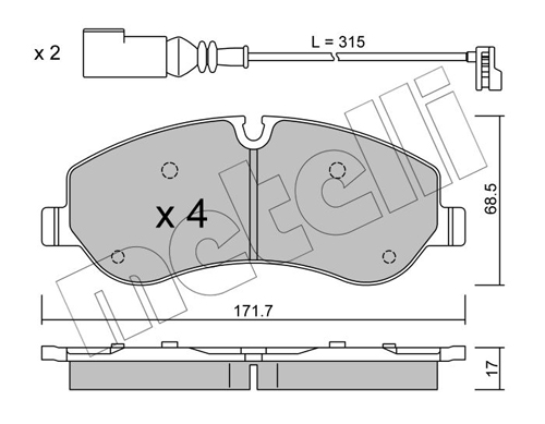 METELLI Első fékbetét 22-0990-0_MET