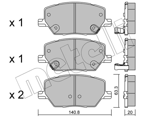 METELLI Fékbetét, mind 22-1001-0_MET