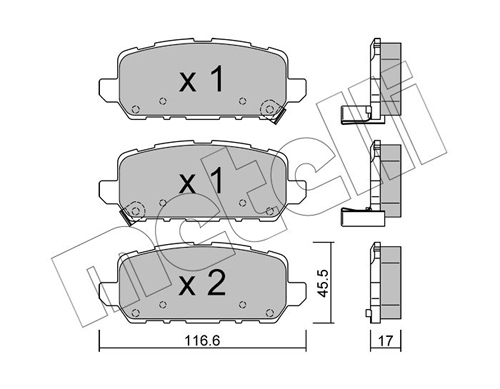 METELLI Hátsó fékbetét 22-1084-0_MET