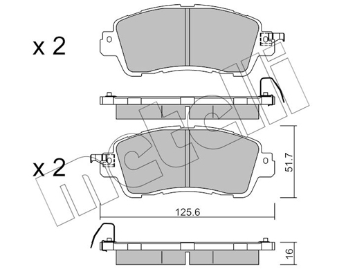 METELLI Első fékbetét 22-1085-0_MET