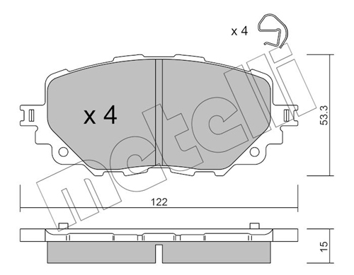 METELLI Első fékbetét 22-1086-0_MET