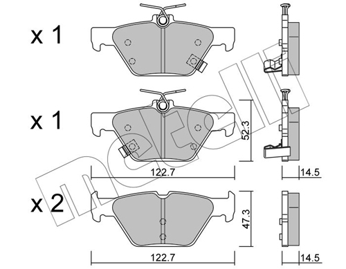 METELLI Hátsó fékbetét 22-1087-0_MET