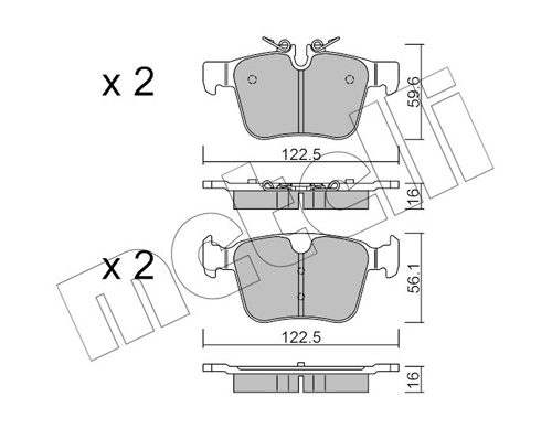 METELLI Hátsó fékbetét 22-1122-0_MET